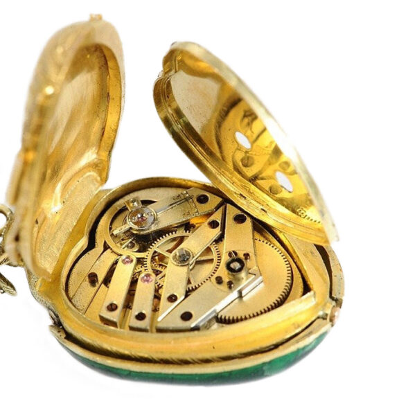 Swiss rare gold, enamel and diamond set scarab watch Circa 1870 Swiss rare gold, enamel and diamond set scarab watch Circa 1870