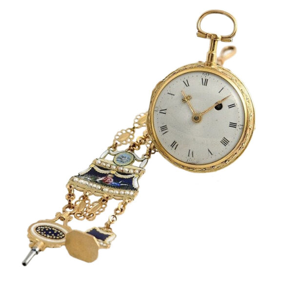 Swiss verge watch with corresponding chatelaine Circa 1780 Swiss verge watch with corresponding chatelaine Circa 1780