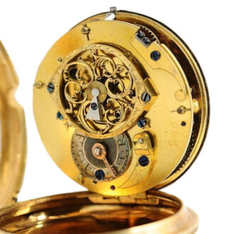 Swiss verge watch with corresponding chatelaine Circa 1780