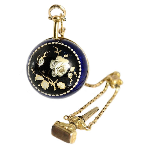Swiss miniature ball shaped pendant watch Circa 1800 Swiss miniature ball shaped pendant watch Circa 1800