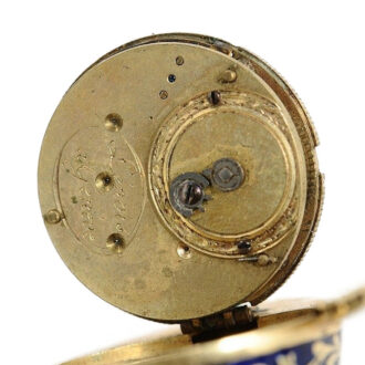 Swiss miniature fob watch in the shape of a mandolin Circa 1820