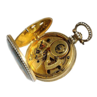 Swiss silver enamel watch for the Chinese market Circa 1850