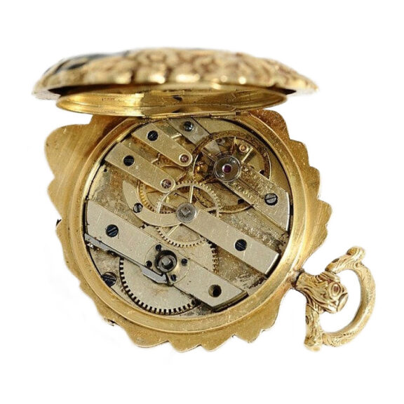 Swiss rare and very fine petal form fob watch Circa 1845 Swiss rare and very fine petal form fob watch Circa 1845
