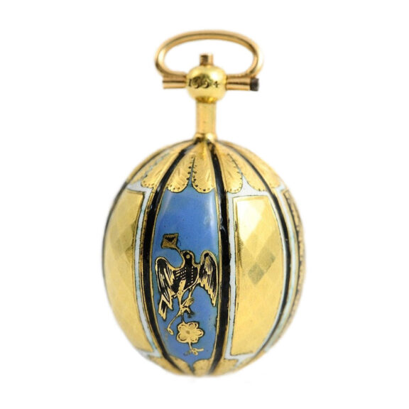 Swiss nut shaped fob watch with verge escapement Circa 1780 Swiss nut shaped fob watch with verge escapement Circa 1780