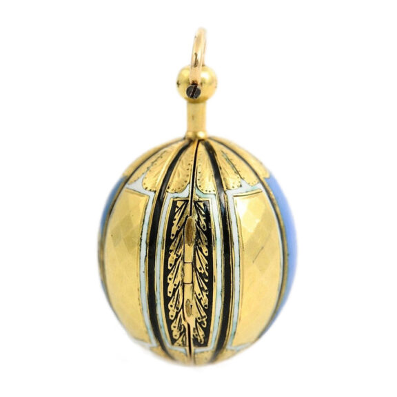 Swiss nut shaped fob watch with verge escapement Circa 1780 Swiss nut shaped fob watch with verge escapement Circa 1780