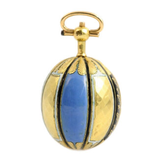 Swiss nut shaped fob watch with verge escapement Circa 1780
