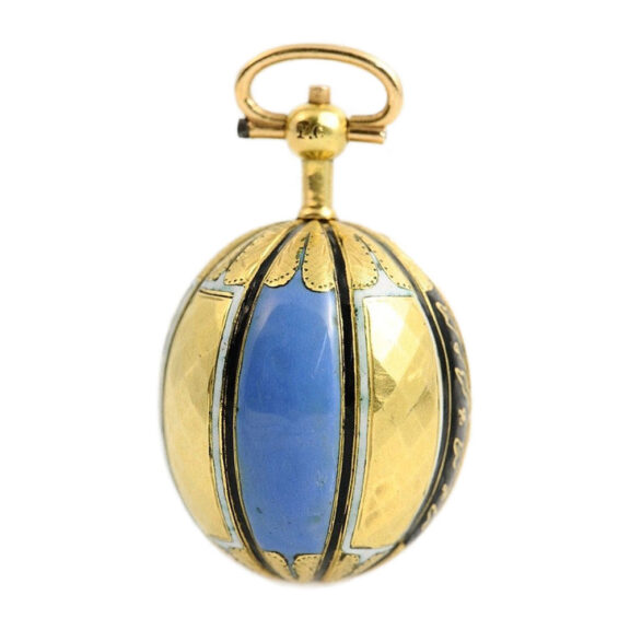 Swiss nut shaped fob watch with verge escapement Circa 1780 Swiss nut shaped fob watch with verge escapement Circa 1780
