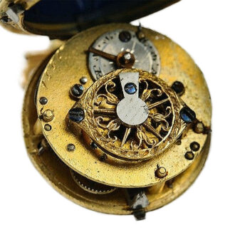 Swiss nut shaped fob watch with verge escapement Circa 1780