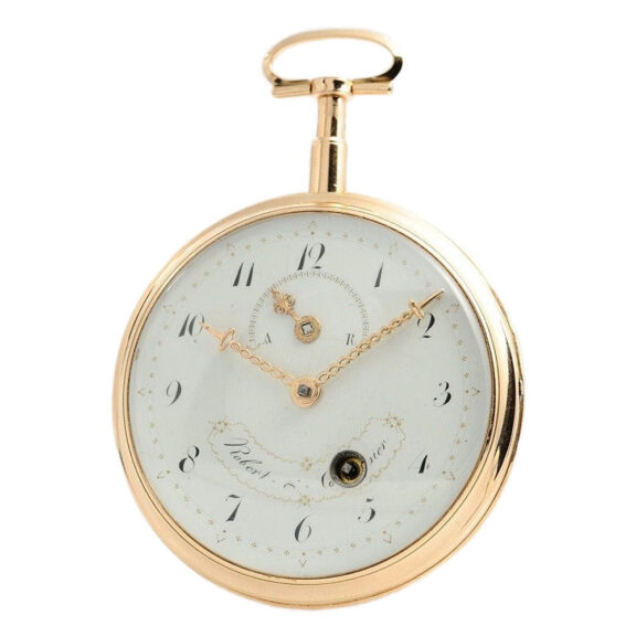 Swiss gold double dial watch with four automatons Circa 1810 Swiss gold double dial watch with four automatons Circa 1810