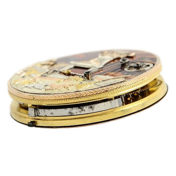 Swiss gold double dial watch with four automatons Circa 1810 Swiss gold double dial watch with four automatons Circa 1810
