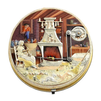 Swiss gold double dial watch with four automatons Circa 1810