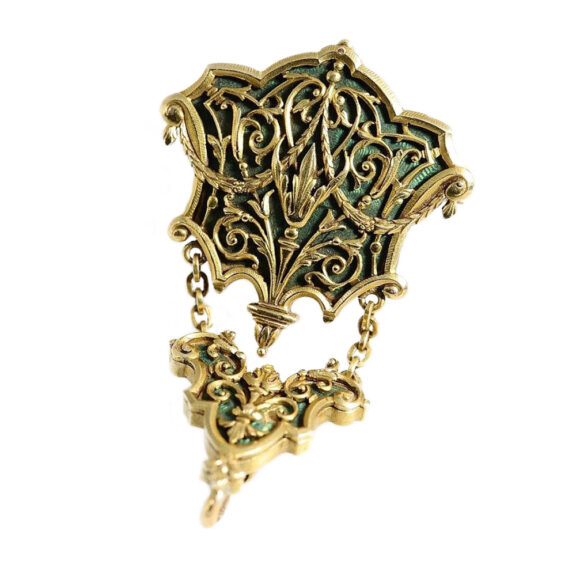 French pendant watch with corresponding brooch Circa 1890 French pendant watch with corresponding brooch Circa 1890