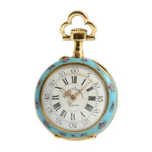 Swiss rare pendant watch with matching brooch Circa 1910