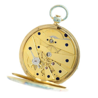Swiss gold enamel pocket watch for Ottoman market Circa 1840