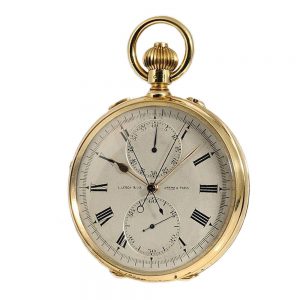 French chronometer with split seconds chronograph Circa 1930