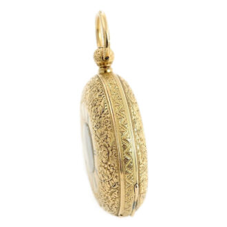 English gold half hunting cased striking clockwatch Circa 1900