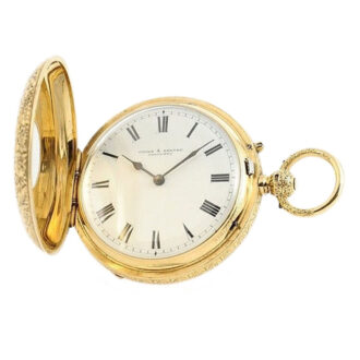 English gold half hunting cased striking clockwatch Circa 1900