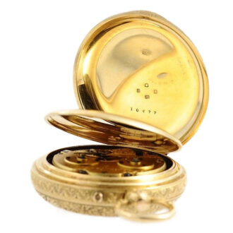 English gold half hunting cased striking clockwatch Circa 1900