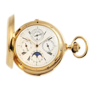 Swiss gold repeating perpetual calendar chronograph Circa 1890