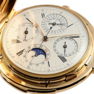 Swiss gold repeating perpetual calendar chronograph Circa 1890