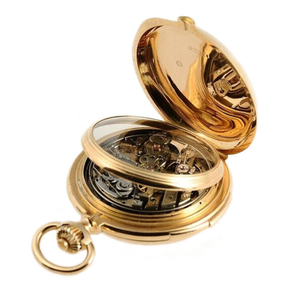 Swiss gold repeating perpetual calendar chronograph Circa 1890 Swiss gold repeating perpetual calendar chronograph Circa 1890