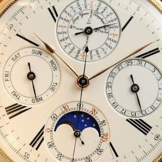 Swiss gold repeating perpetual calendar chronograph Circa 1890