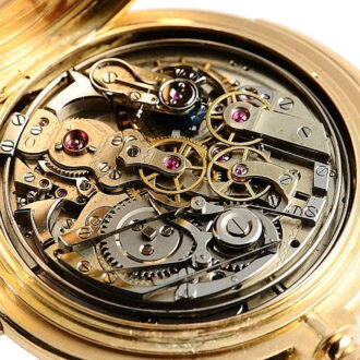 Swiss gold repeating perpetual calendar chronograph Circa 1890