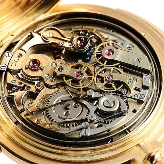 Swiss gold repeating perpetual calendar chronograph Circa 1890 Swiss gold repeating perpetual calendar chronograph Circa 1890