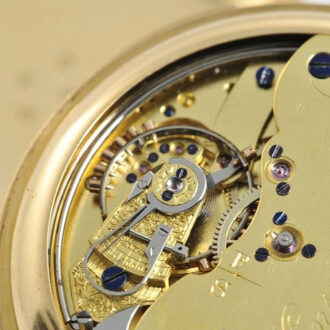 English 18k gold repeating lever with full calendar Circa 1887