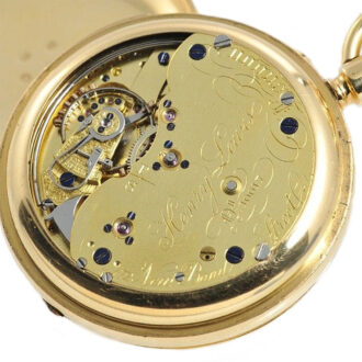 English 18k gold repeating lever with full calendar Circa 1887