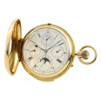 English 18 carat gold complicated chronograph Circa 1898