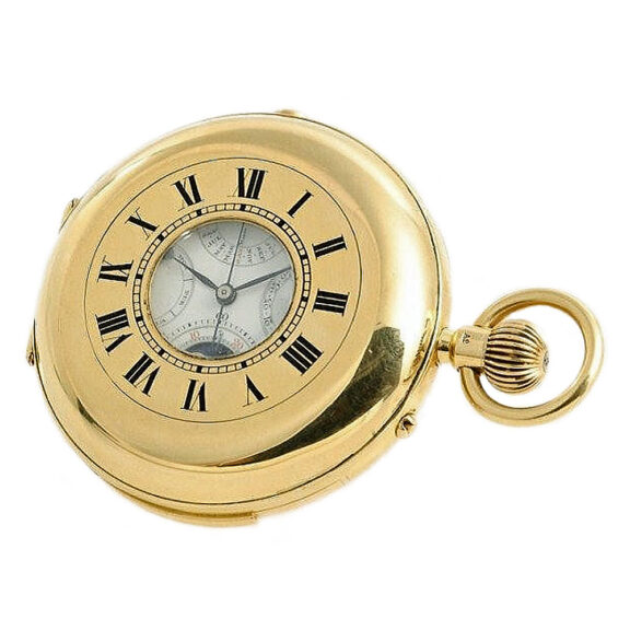 English 18 carat gold complicated chronograph Circa 1898