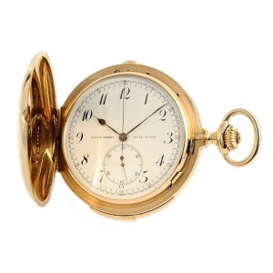 Swiss minute repeating pocket watch with chronograph Circa 1900