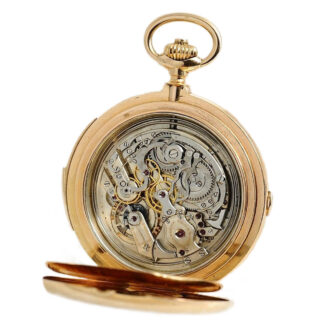 Swiss minute repeating pocket watch with chronograph Circa 1900