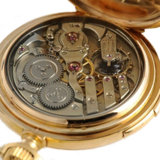 Swiss gold and enamel repeater with Jacquemarts Circa 1895 Swiss gold and enamel repeater with Jacquemarts Circa 1895