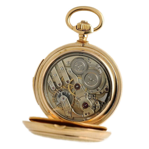 Swiss gold and enamel repeater with Jacquemarts Circa 1895 Swiss gold and enamel repeater with Jacquemarts Circa 1895