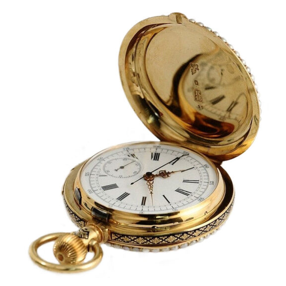 Swiss gold minute repeater for the Chinese market Circa 1890 Swiss gold minute repeater for the Chinese market Circa 1890