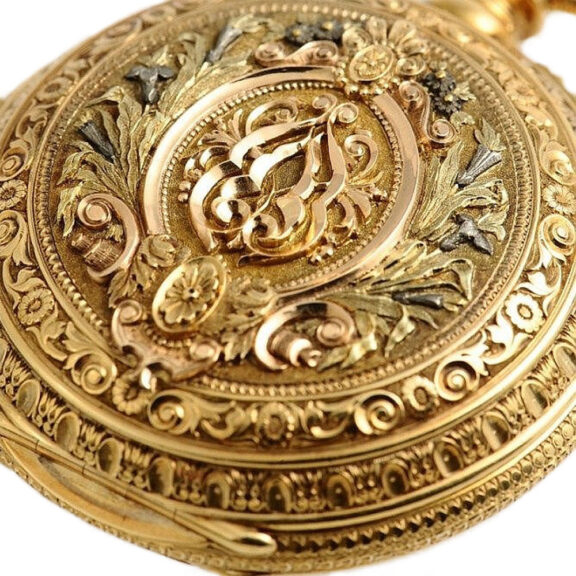 Swiss gold repeating astronomical chronograph Circa 1890 Swiss gold repeating astronomical chronograph Circa 1890