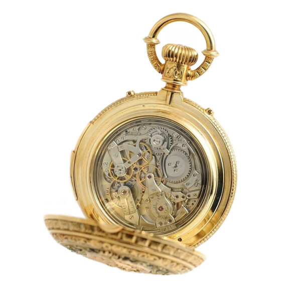 Swiss gold repeating astronomical chronograph Circa 1890 Swiss gold repeating astronomical chronograph Circa 1890