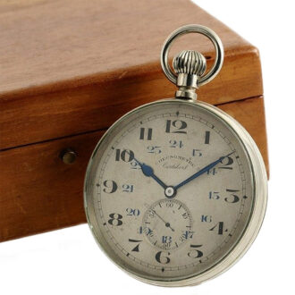 Swiss rare deck chronometer with wooden box Circa 1920