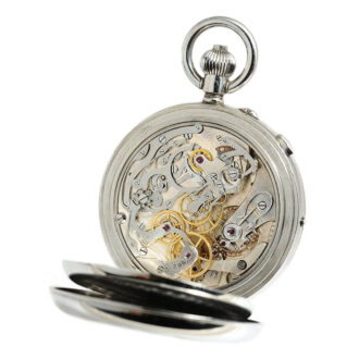 Swiss deck watch with split seconds chronograph Circa 1938