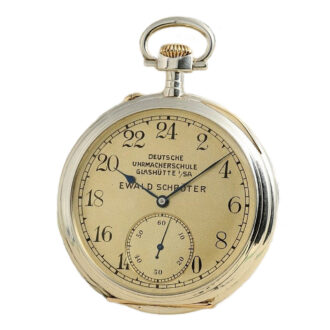 German fine graduate's pocket watch with 24 hour dial Circa 1926