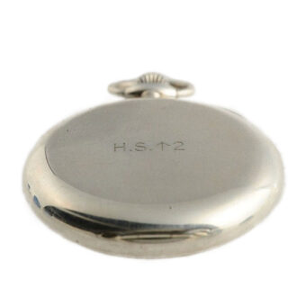Swiss fine silver open faced deck pocket watch Circa 1940