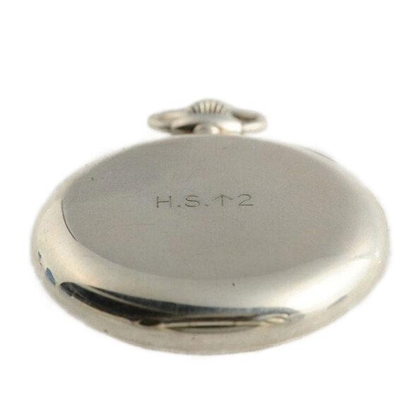 Swiss fine silver open faced deck pocket watch Circa 1940 Swiss fine silver open faced deck pocket watch Circa 1940