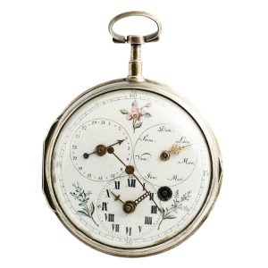 German watch with regulator dial and calendar Circa 1800