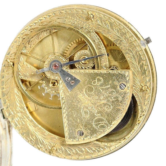 German watch with regulator dial and calendar Circa 1800 German watch with regulator dial and calendar Circa 1800