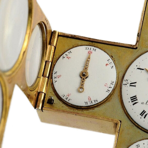 Swiss impressive cruciform shaped calendar watch Circa 1790 Swiss impressive cruciform shaped calendar watch Circa 1790