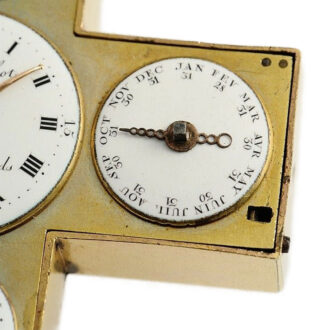 Swiss impressive cruciform shaped calendar watch Circa 1790 Swiss impressive cruciform shaped calendar watch Circa 1790