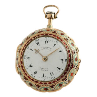 English quarter repeating gold enamel pocket watch Circa 1810