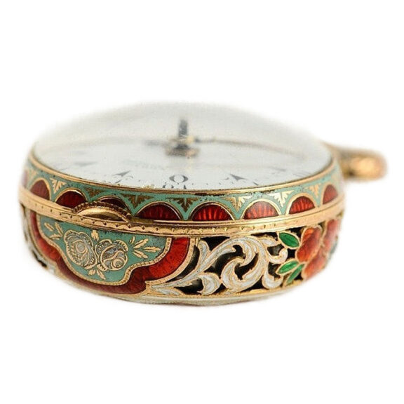 English quarter repeating gold enamel pocket watch Circa 1810 English quarter repeating gold enamel pocket watch Circa 1810